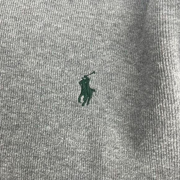 Vintage Polo By Ralph Lauren Hoodie Mens Large Grey Black Fleece Sweatshirt Zip - Picture 8 of 10